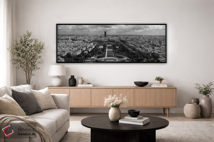 تابلو دکوراتیو Eiffel Tower, Paris, Ile-de-France, France,نمای هوایی ا… اثر پانورامیک ایمجز - D3B
