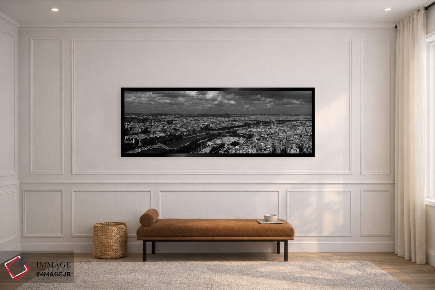 تابلو دکوراتیو Seine River, Paris, Ile-de-France, France,نمای هوایی از… اثر پانورامیک ایمجز - D2B