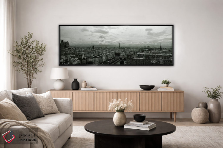 تابلو دکوراتیو Seine River, Paris, Ile-de-France, France,نمای هوایی از… اثر پانورامیک ایمجز - D3B