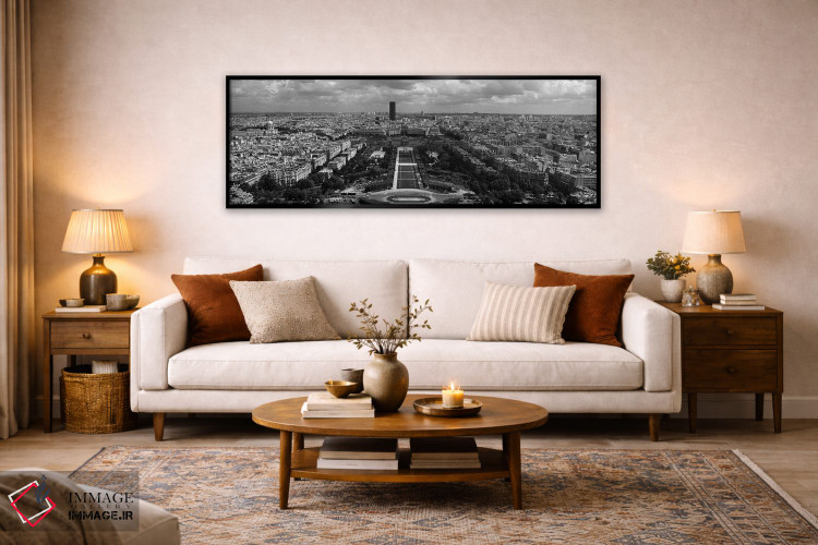 تابلو دکوراتیو Eiffel Tower, Paris, Ile-de-France, France,نمای هوایی ا… اثر پانورامیک ایمجز - D6B