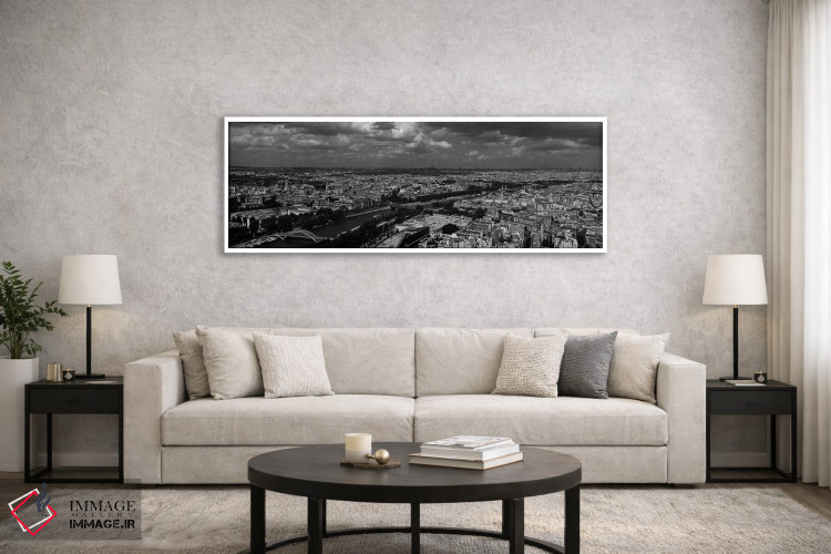 تابلو دکوراتیو Seine River, Paris, Ile-de-France, France,نمای هوایی از… اثر پانورامیک ایمجز - D6W