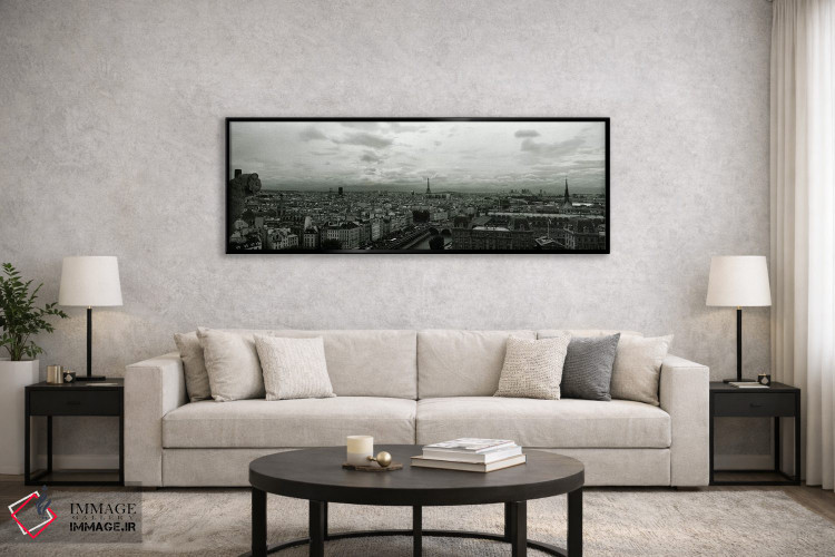 تابلو دکوراتیو Seine River, Paris, Ile-de-France, France,نمای هوایی از… اثر پانورامیک ایمجز - D6B