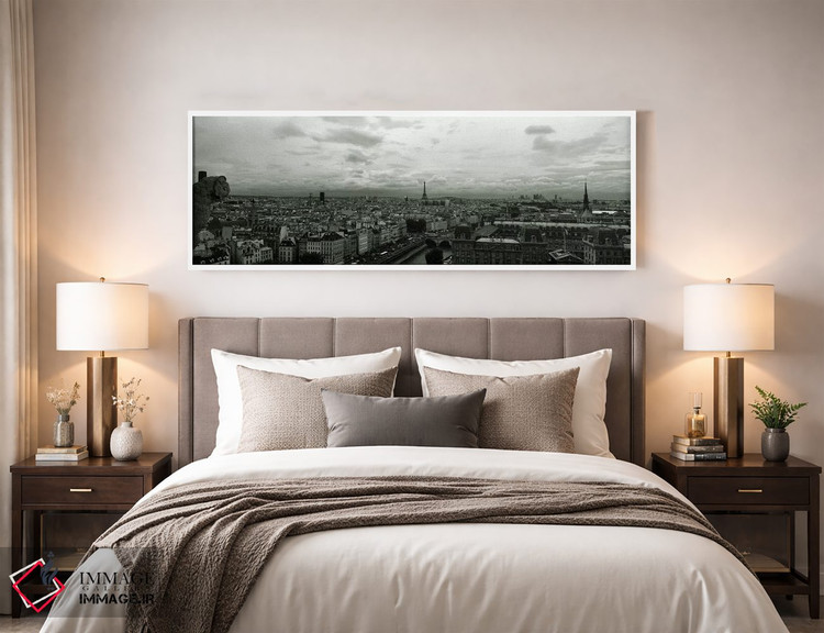 تابلو دکوراتیو Seine River, Paris, Ile-de-France, France,نمای هوایی از… اثر پانورامیک ایمجز - D5W