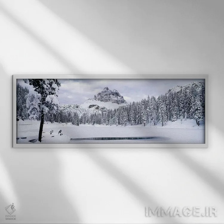 تابلو دکوراتیو Lake Antorno, Tre Cime Di Lavaredo, Dolomites, Cadore… اثر پانورامیک ایمجز - نمای قابدار سفید