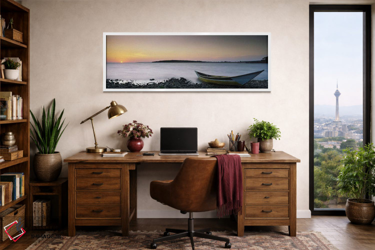 تابلو دکوراتیو Lake Victoria, Great Rift Valley, Kenya,قایق در کنار در… اثر پانورامیک ایمجز - D1W
