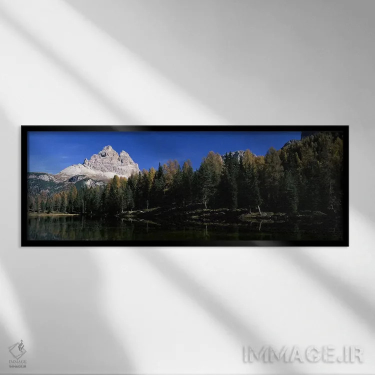تابلو دکوراتیو Lake Misurina, Tre Cime Di Lavaredo, Dolomites, Cadore… اثر پانورامیک ایمجز - نمای قابدار مشکی