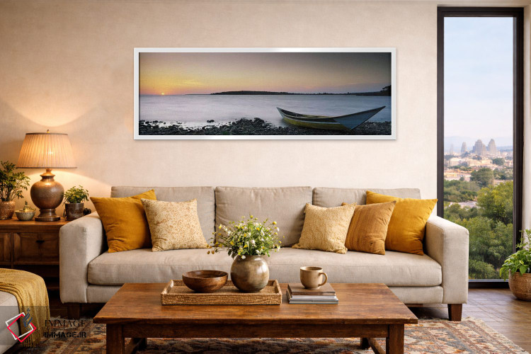 تابلو دکوراتیو Lake Victoria, Great Rift Valley, Kenya,قایق در کنار در… اثر پانورامیک ایمجز - D5W