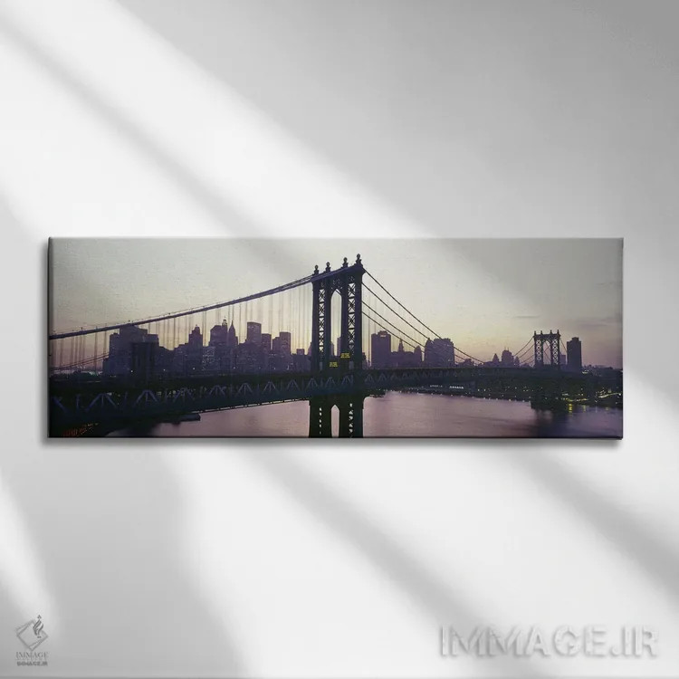 تابلو دکوراتیو Manhattan Bridge, East River, Manhattan, New York City… اثر پانورامیک ایمجز - نمای روبهرو روی دیوار