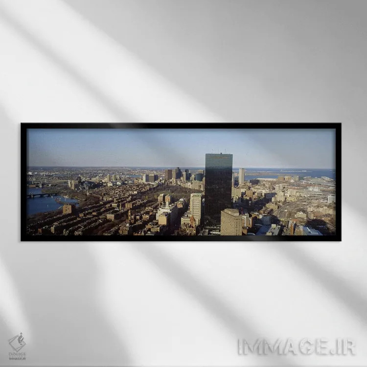 تابلو دکوراتیو Boston, Suffolk County, Massachusetts, USA #3,نمای هوای… اثر پانورامیک ایمجز - نمای قابدار مشکی