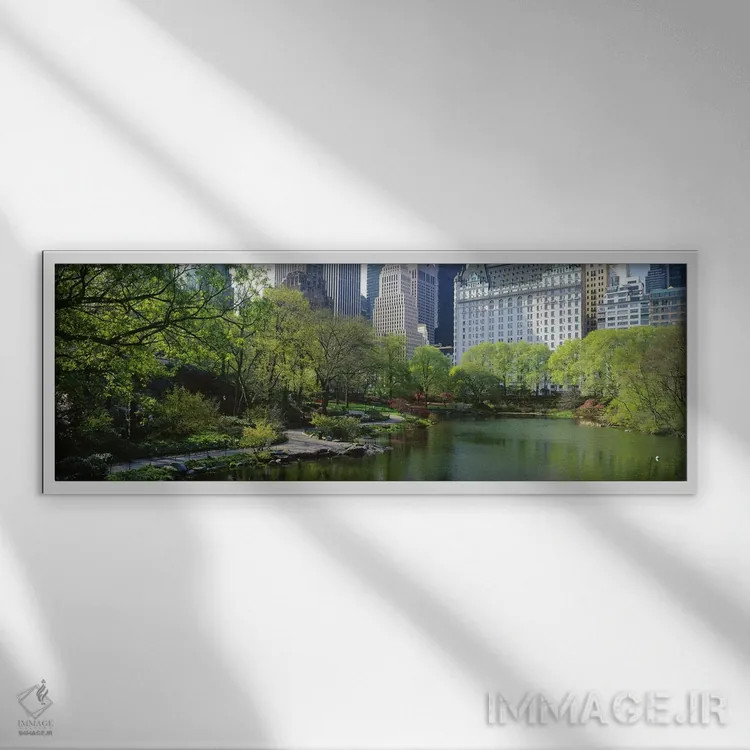 تابلو دکوراتیو Central Park South, Central Park, Manhattan, New York C… اثر پانورامیک ایمجز - نمای قابدار سفید