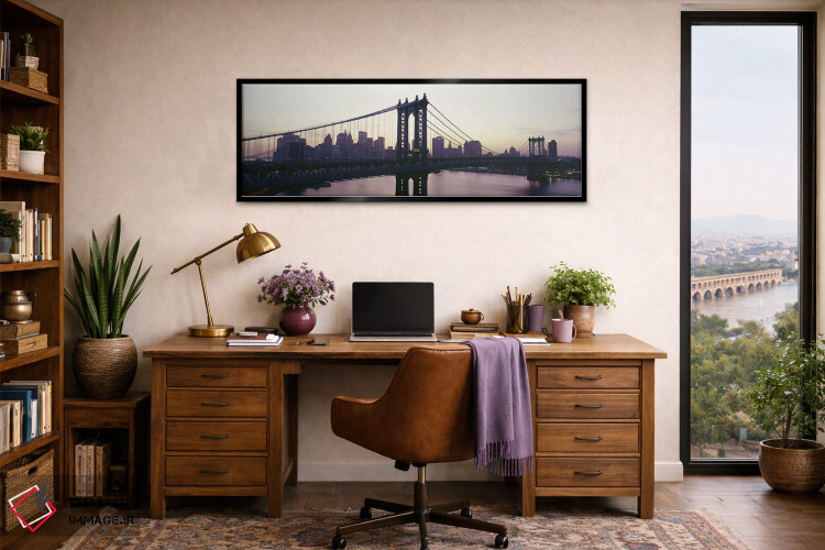 تابلو دکوراتیو Manhattan Bridge, East River, Manhattan, New York City… اثر پانورامیک ایمجز - D2B