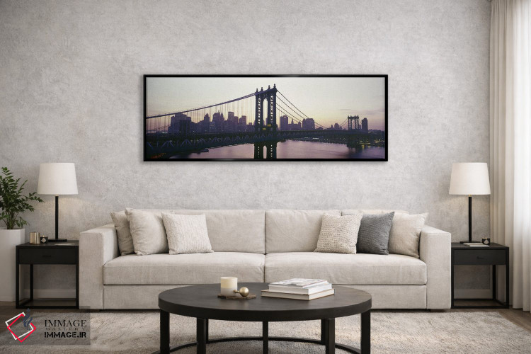 تابلو دکوراتیو Manhattan Bridge, East River, Manhattan, New York City… اثر پانورامیک ایمجز - D6B