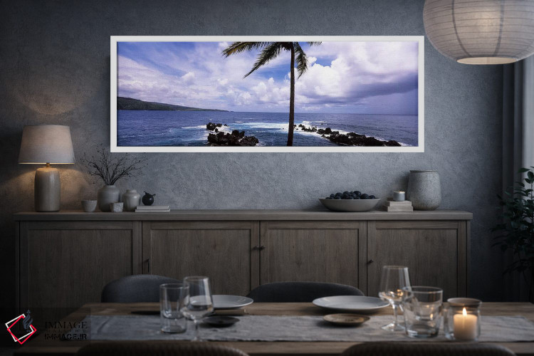 تابلو دکوراتیو Honolulu Nui Bay, Nahiku, Maui, Hawaii, USA,درخت نخل در… اثر پانورامیک ایمجز - D3W