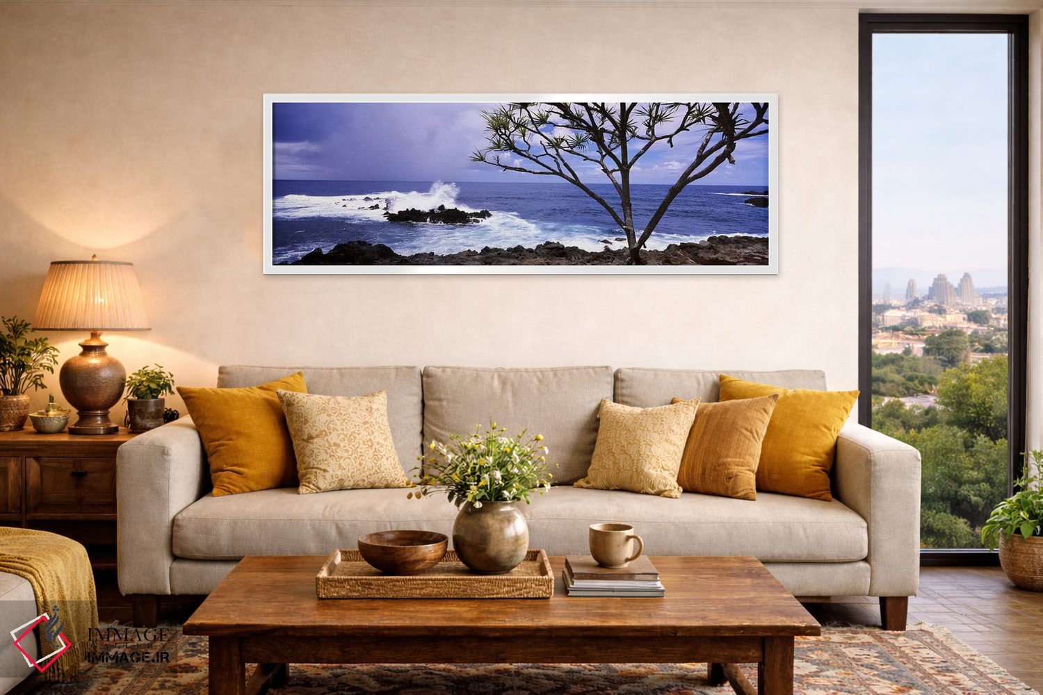 تابلو دکوراتیو Honolulu Nui Bay, Nahiku, Maui, Hawaii, USA,درخت در ساح… اثر پانورامیک ایمجز - D5W