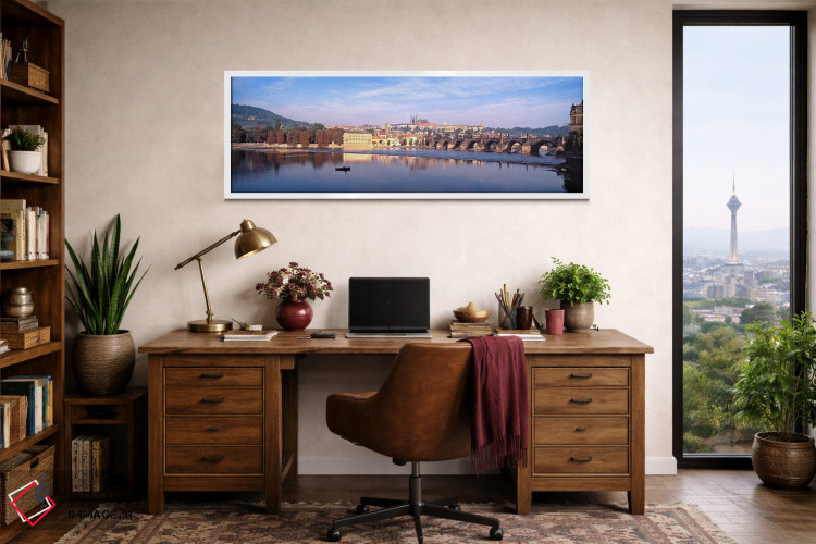 تابلو دکوراتیو Charles Bridge, Hradcany Castle, St. Vitus Cathedral, P… اثر پانورامیک ایمجز - D1W