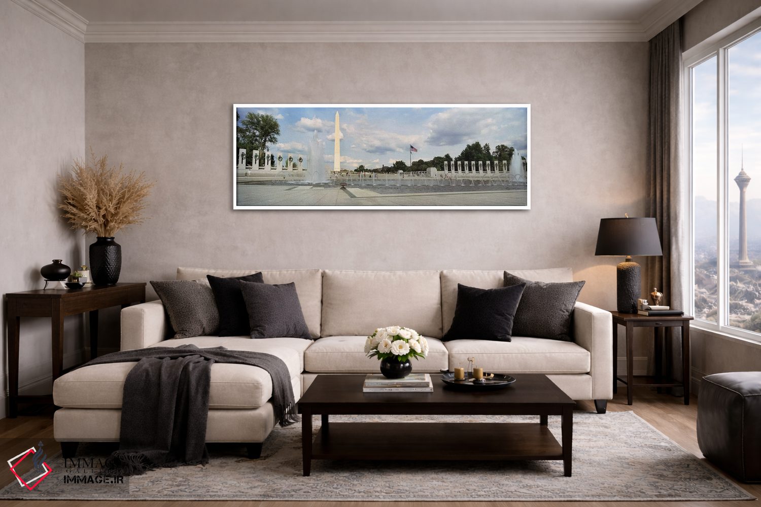 تابلو دکوراتیو National World War II Memorial, Washington Monument, Wa… اثر پانورامیک ایمجز - D4W