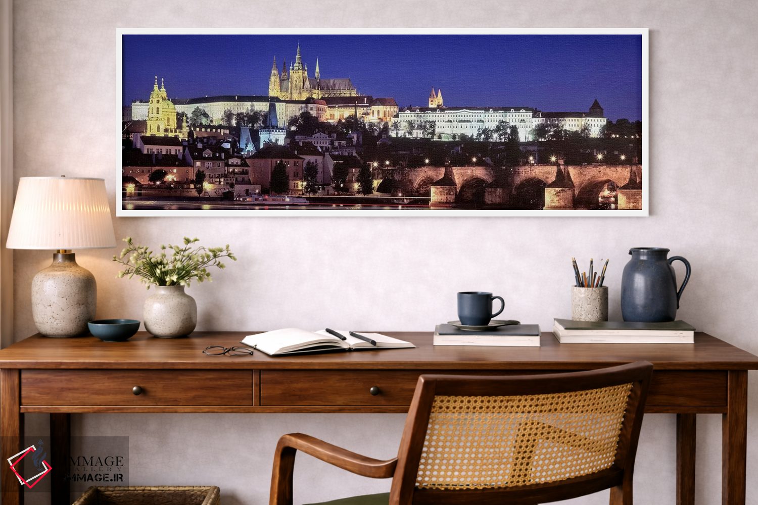 تابلو دکوراتیو Charles Bridge, Hradcany Castle, St. Vitus Cathedral, P… اثر پانورامیک ایمجز - D1W