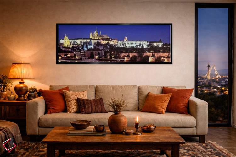 تابلو دکوراتیو Charles Bridge, Hradcany Castle, St. Vitus Cathedral, P… اثر پانورامیک ایمجز - D5B