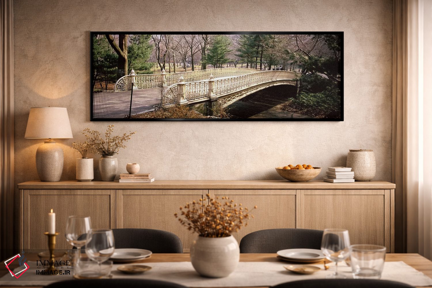 تابلو دکوراتیو Manhattan, New York City, New York State, USA,پل قوسی د… اثر پانورامیک ایمجز - D2B