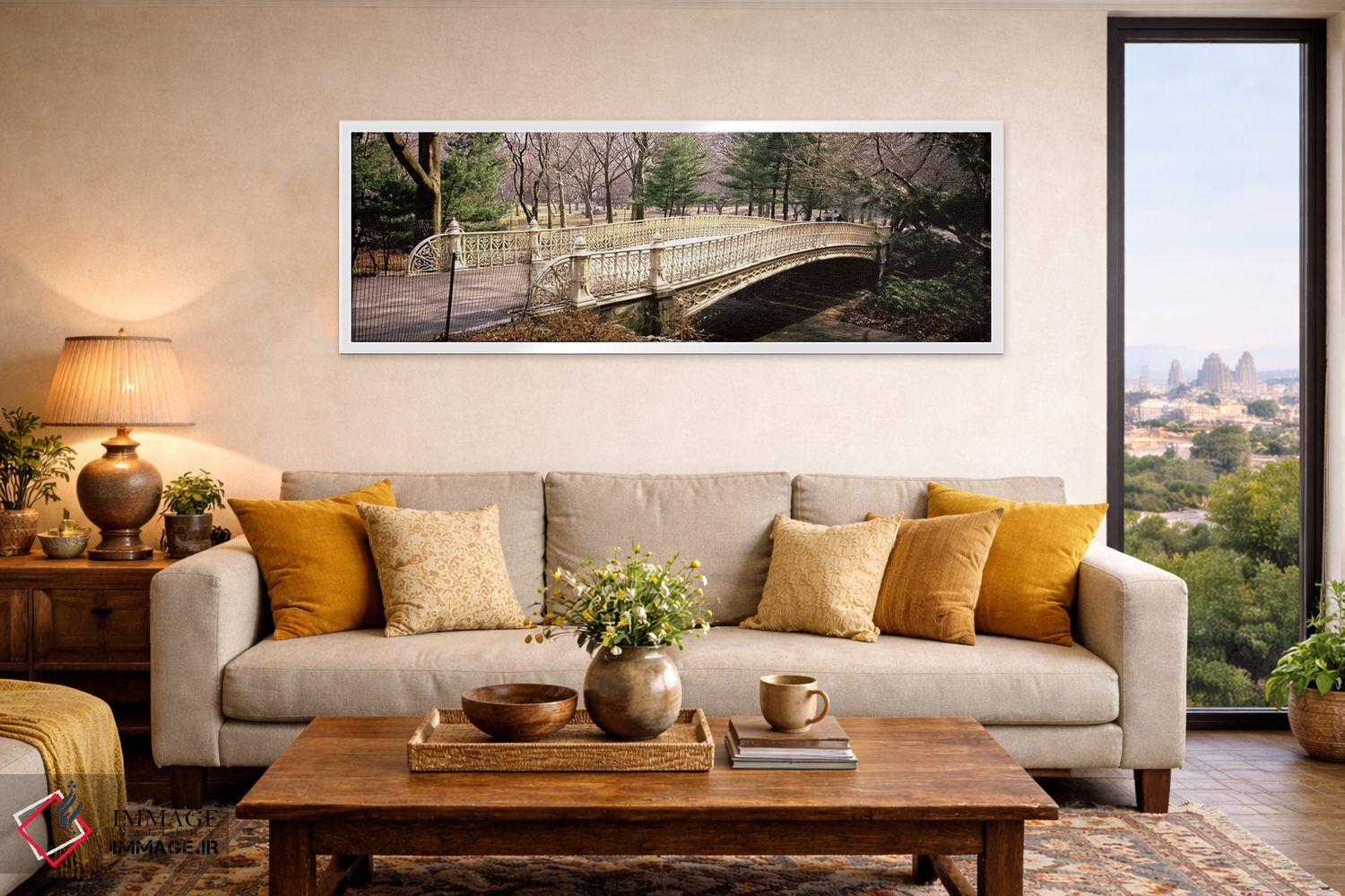 تابلو دکوراتیو Manhattan, New York City, New York State, USA,پل قوسی د… اثر پانورامیک ایمجز - D4W