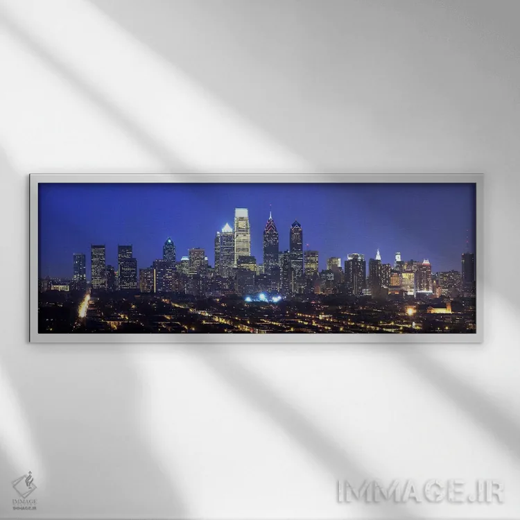 تابلو دکوراتیو Center City, Philadelphia, Philadelphia County, Pennsyl… اثر پانورامیک ایمجز - نمای قابدار سفید