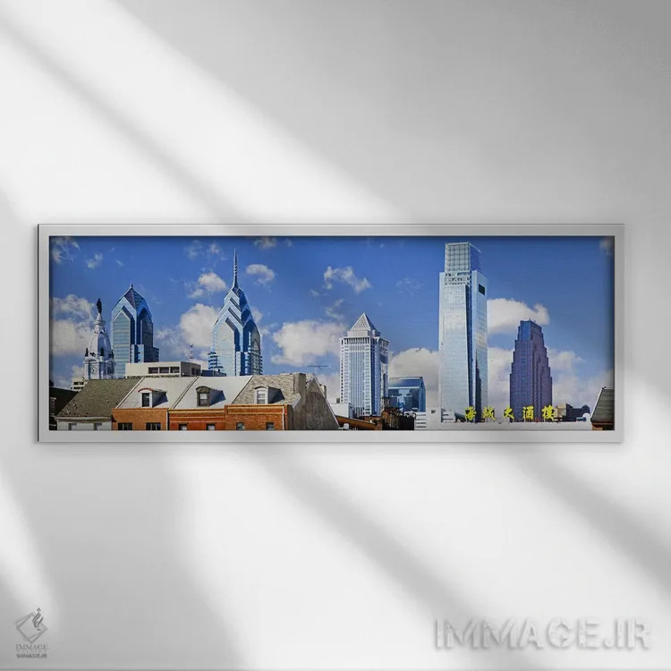 تابلو دکوراتیو Comcast Center, Center City, Philadelphia, Philadelphia… اثر پانورامیک ایمجز - نمای قابدار سفید