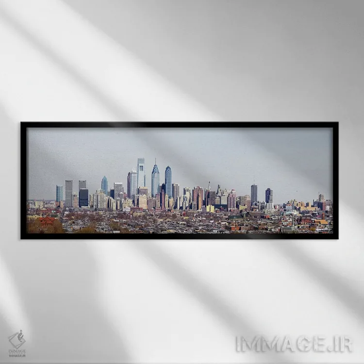 تابلو دکوراتیو City Hall, William Penn Statue, Philadelphia, Philadelp… اثر پانورامیک ایمجز - نمای قابدار مشکی