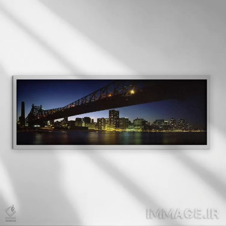 تابلو دکوراتیو East River, Manhattan, New York City, New York State, U… اثر پانورامیک ایمجز - نمای قابدار سفید