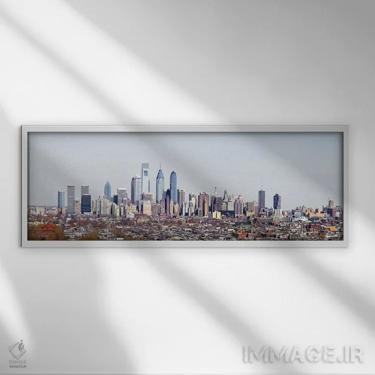 تابلو دکوراتیو City Hall, William Penn Statue, Philadelphia, Philadelp… اثر پانورامیک ایمجز - نمای قابدار سفید