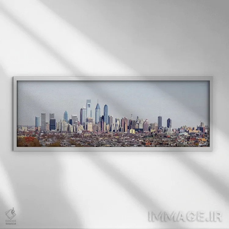 تابلو دکوراتیو City Hall, William Penn Statue, Philadelphia, Philadelp… اثر پانورامیک ایمجز - نمای قابدار سفید