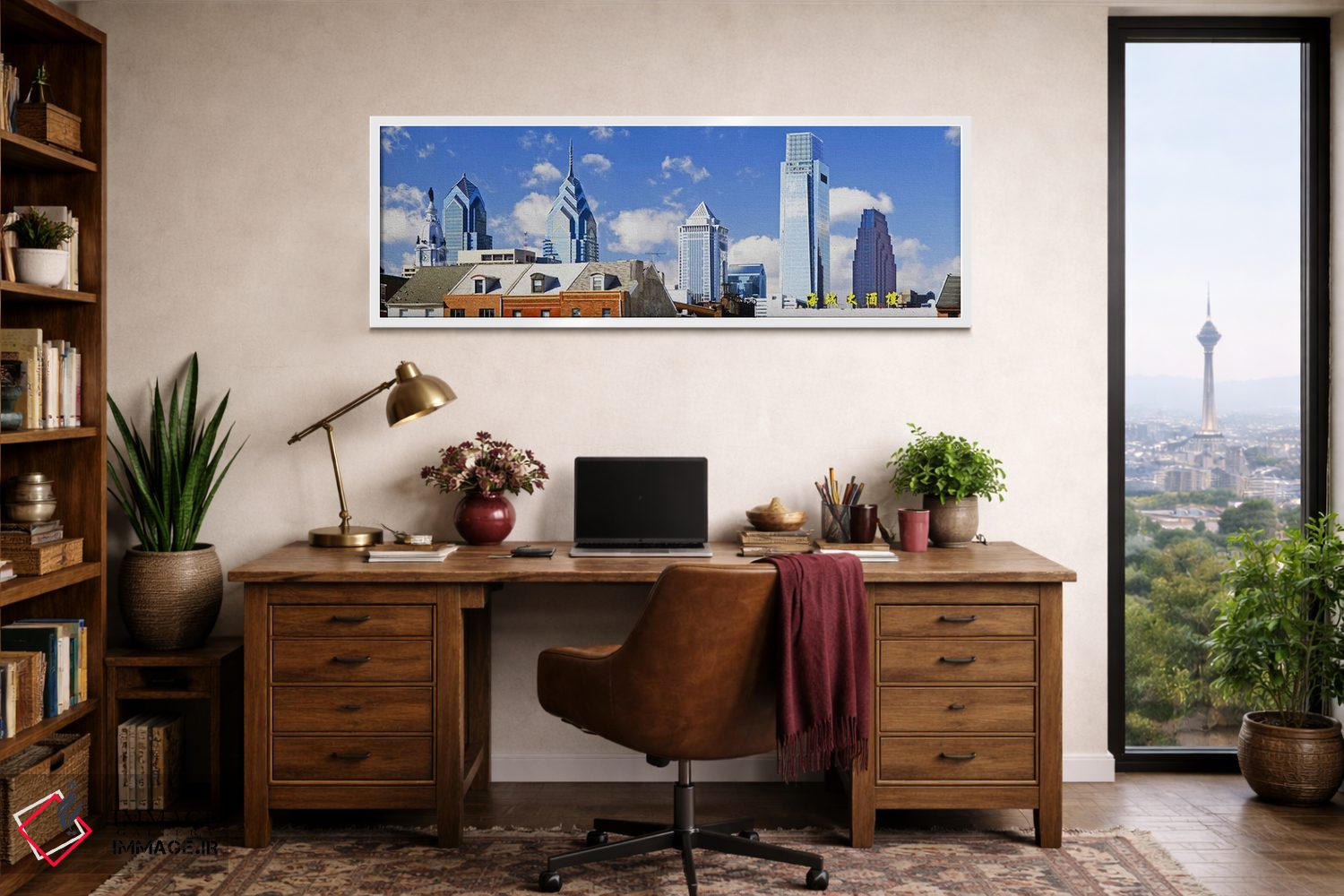 تابلو دکوراتیو Comcast Center, Center City, Philadelphia, Philadelphia… اثر پانورامیک ایمجز - D1W