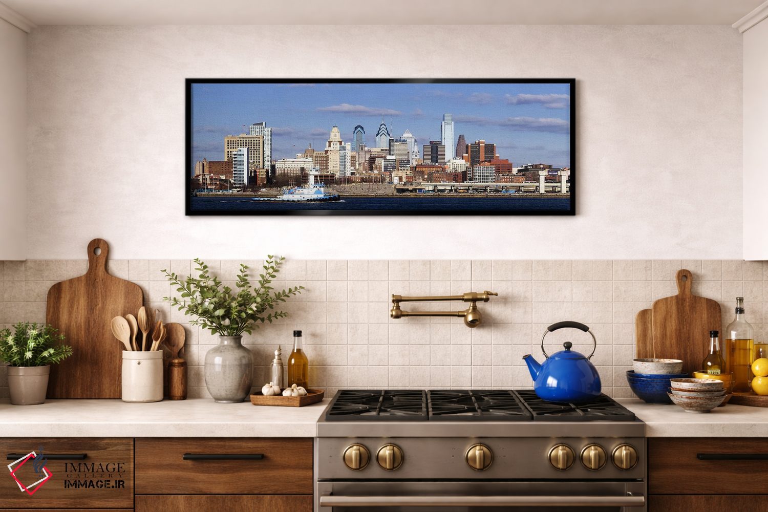 تابلو دکوراتیو Delaware River, Philadelphia, Philadelphia County, Penn… اثر پانورامیک ایمجز - D1B