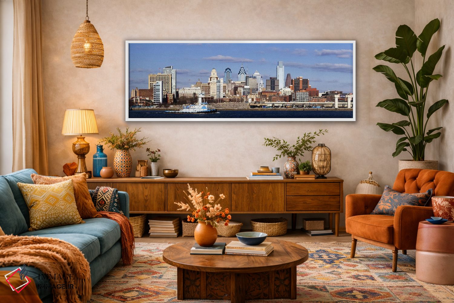 تابلو دکوراتیو Delaware River, Philadelphia, Philadelphia County, Penn… اثر پانورامیک ایمجز - D2W