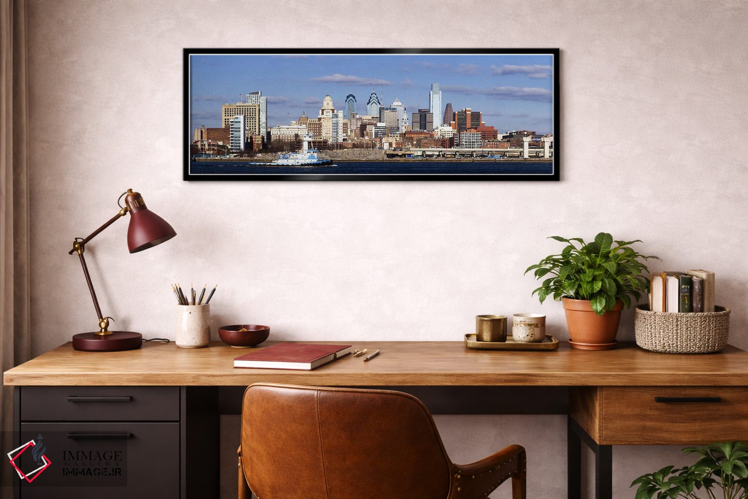 تابلو دکوراتیو Delaware River, Philadelphia, Philadelphia County, Penn… اثر پانورامیک ایمجز - D5B