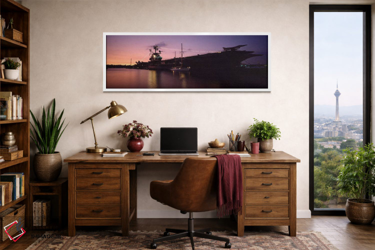 تابلو دکوراتیو Intrepid Square, New York City, New York, USA,کشتی یو ا… اثر پانورامیک ایمجز - D1W