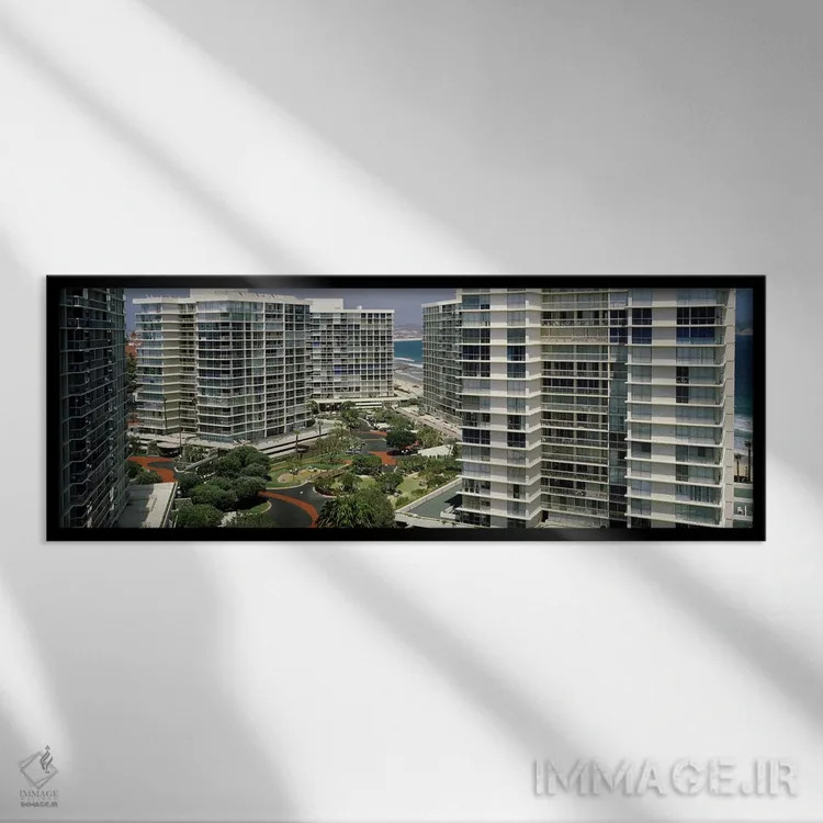 تابلو دکوراتیو San Diego, California, USA,آپارتمان ها در شهر سن دیگو… اثر پانورامیک ایمجز - نمای قابدار مشکی