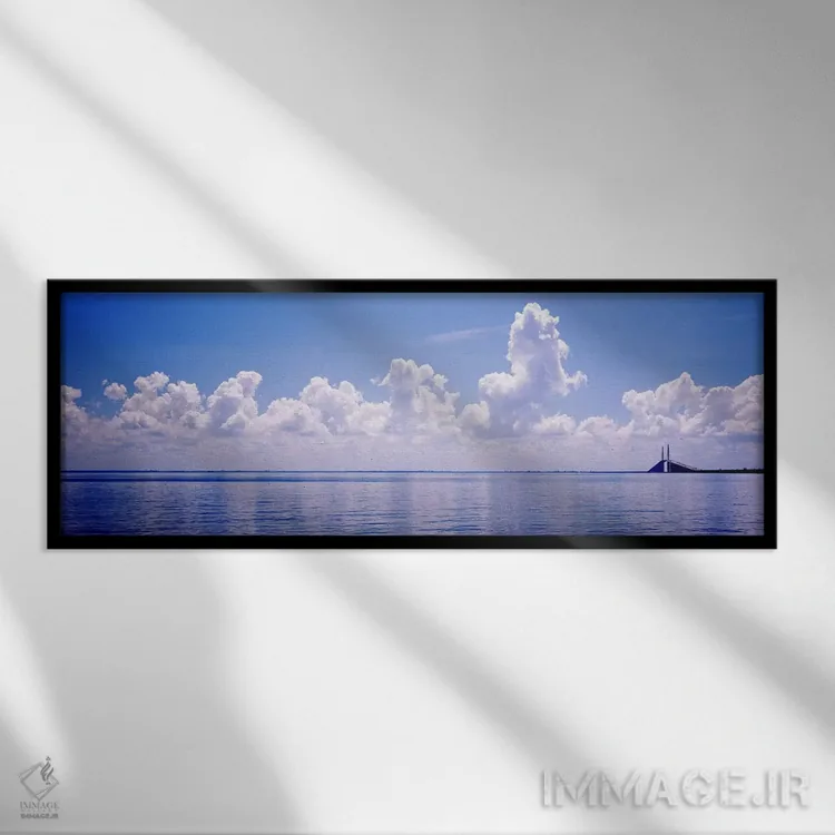 تابلو دکوراتیو Sunshine Skyway Bridge, Tampa Bay, Gulf of Mexico, Flor… اثر پانورامیک ایمجز - نمای قابدار مشکی
