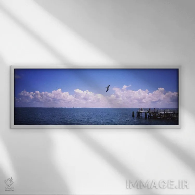 تابلو دکوراتیو Fort De Soto Park, Tampa Bay, Gulf of Mexico, St. Peter… اثر پانورامیک ایمجز - نمای قابدار سفید