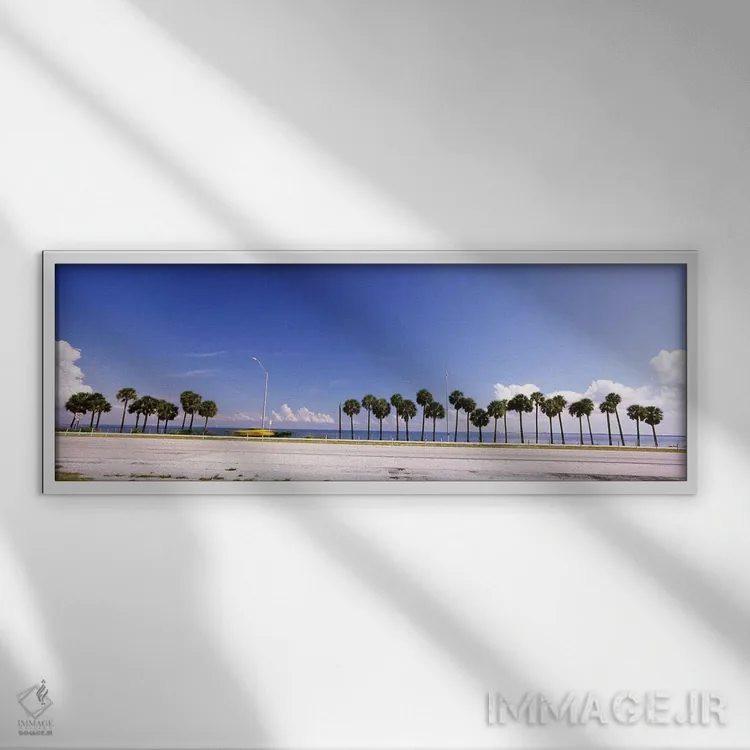 تابلو دکوراتیو Interstate 275, Tampa Bay, Gulf of Mexico, Florida, USA… اثر پانورامیک ایمجز - نمای قابدار سفید