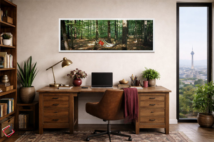 تابلو دکوراتیو Baden-Wurttemberg, Germany,نمای یک ننو در جنگل، بادن-وو… اثر پانورامیک ایمجز - D1W