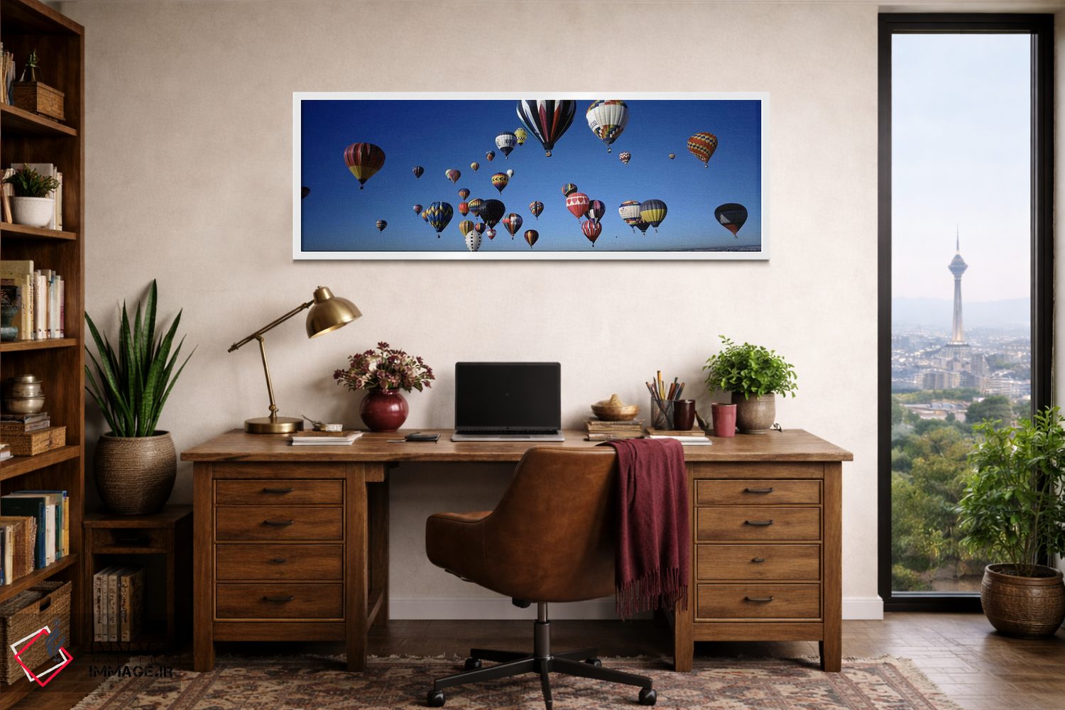 تابلو دکوراتیو Albuquerque, Bernalillo County, New Mexico, USA,بالون ه… اثر پانورامیک ایمجز - D1W