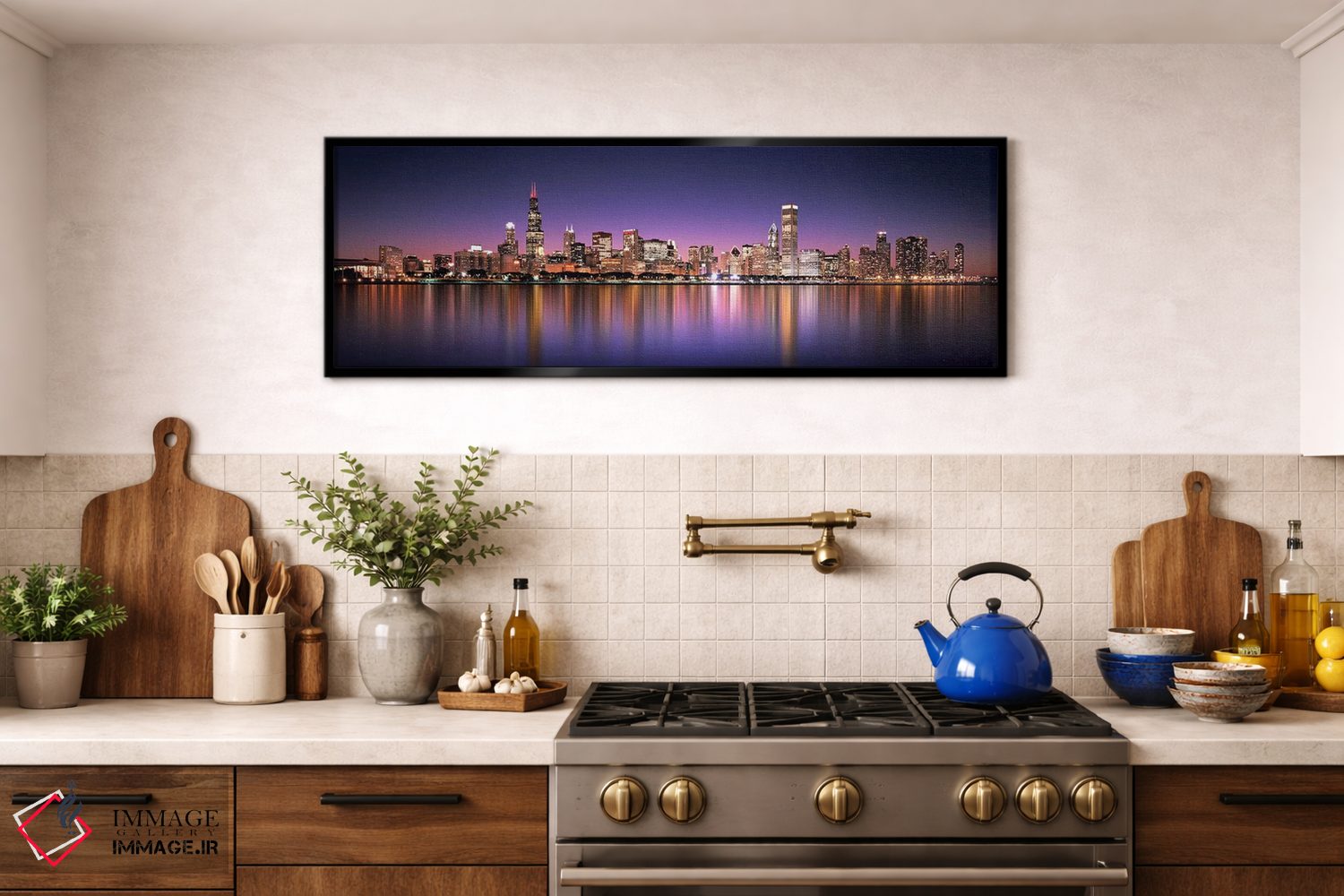 تابلو دکوراتیو Lake Michigan, Digital Composite, Chicago, Cook County… اثر پانورامیک ایمجز - D1B