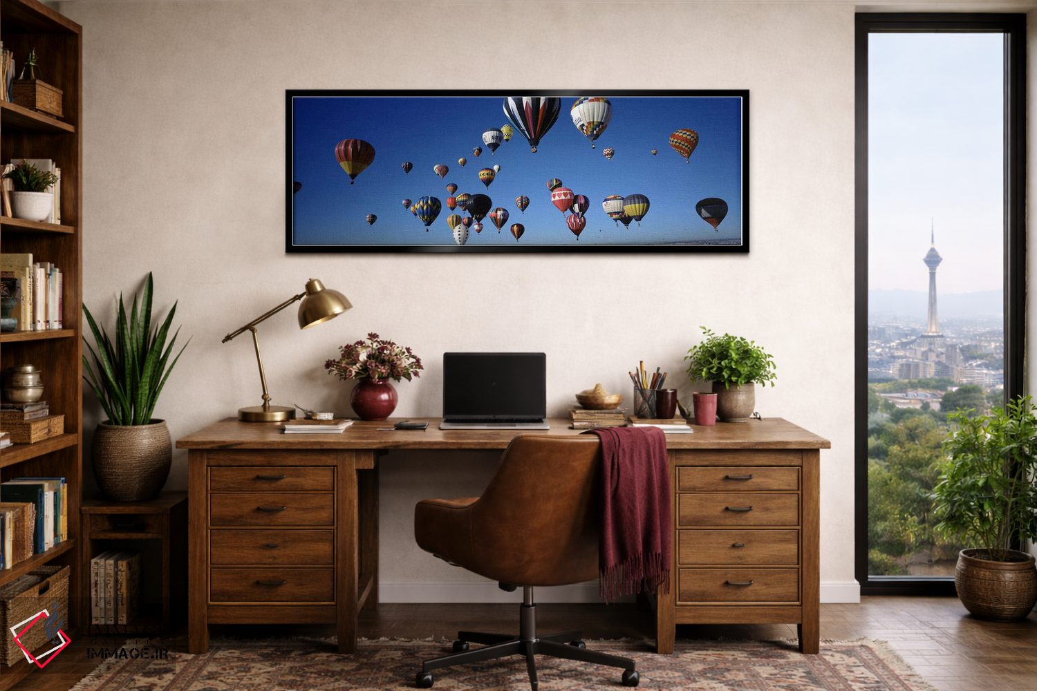 تابلو دکوراتیو Albuquerque, Bernalillo County, New Mexico, USA,بالون ه… اثر پانورامیک ایمجز - D2B