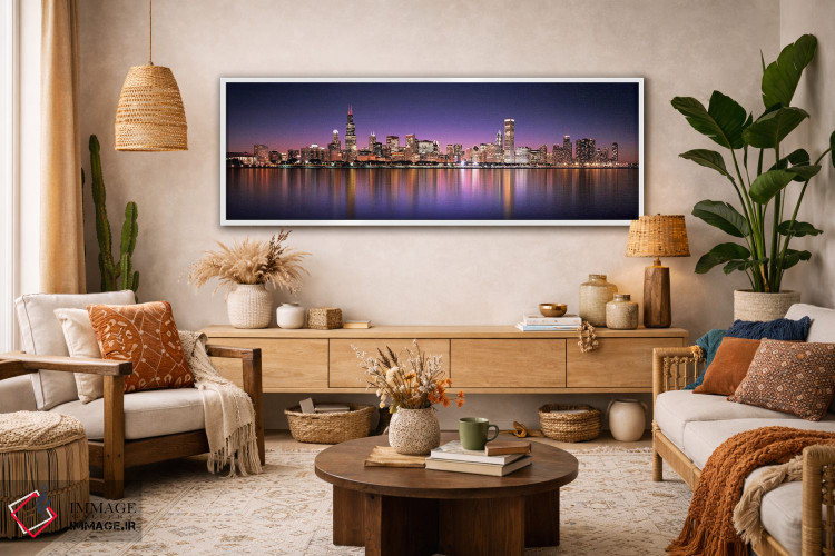 تابلو دکوراتیو Lake Michigan, Digital Composite, Chicago, Cook County… اثر پانورامیک ایمجز - D2W