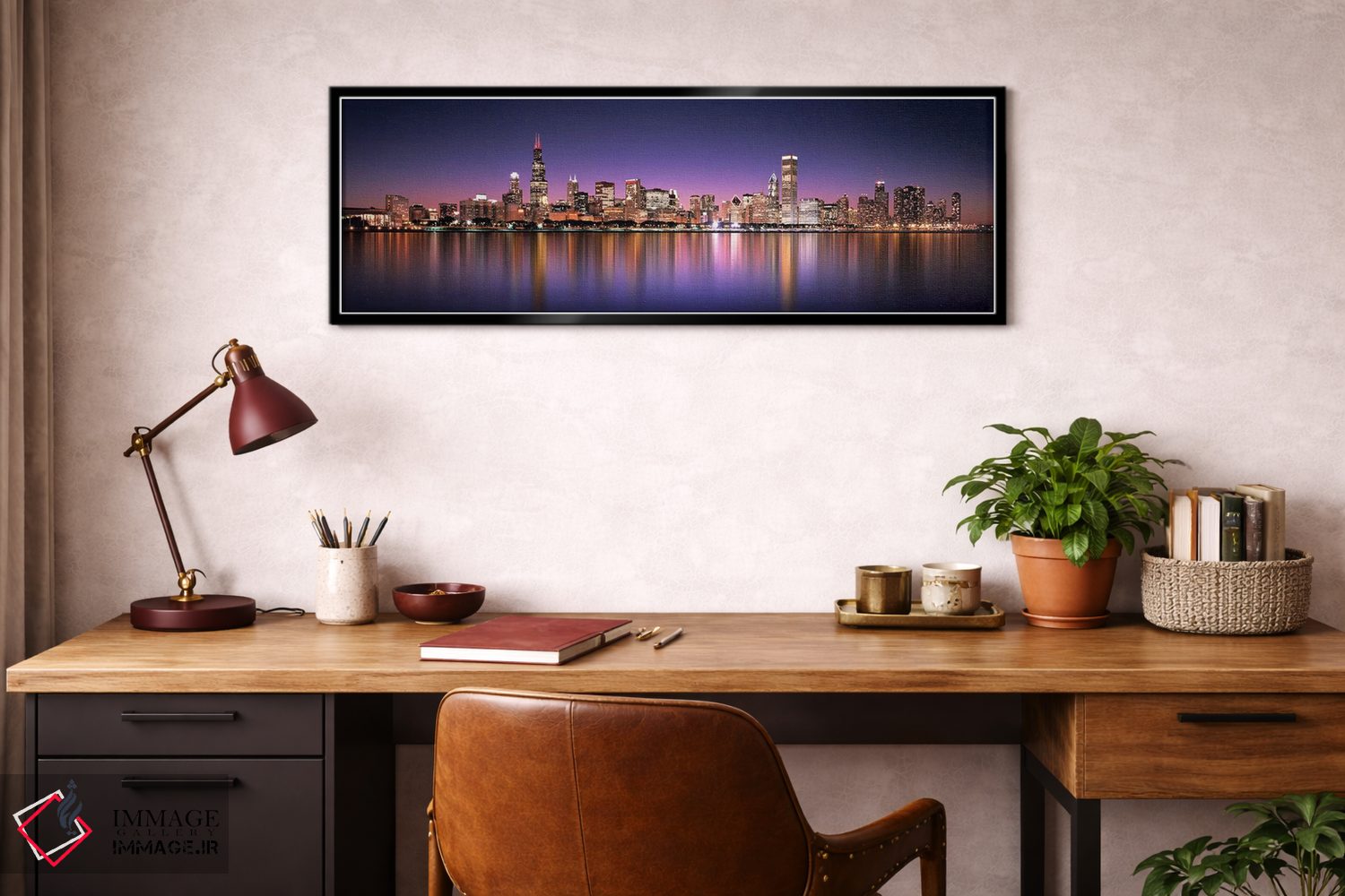 تابلو دکوراتیو Lake Michigan, Digital Composite, Chicago, Cook County… اثر پانورامیک ایمجز - D3B