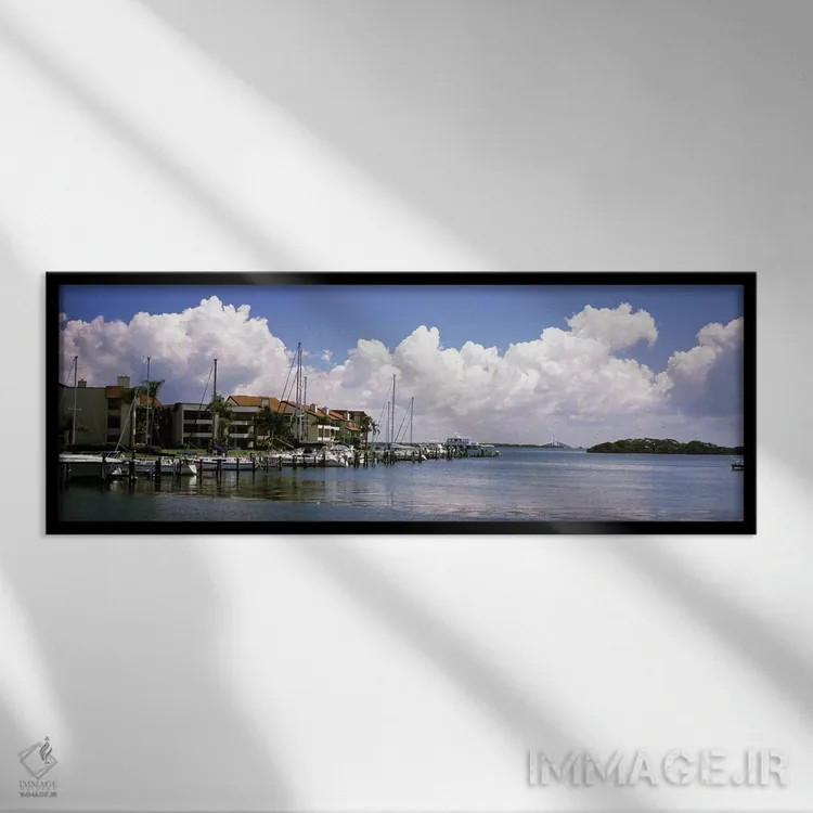 تابلو دکوراتیو Cabbage Key, Sunshine Skyway Bridge in Distance, Tampa… اثر پانورامیک ایمجز - نمای قابدار مشکی