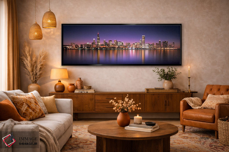 تابلو دکوراتیو Lake Michigan, Digital Composite, Chicago, Cook County… اثر پانورامیک ایمجز - D6B