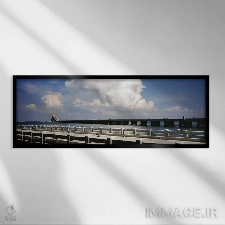تابلو دکوراتیو Sunshine Skyway Bridge, Tampa Bay, Gulf of Mexico, Flor… اثر پانورامیک ایمجز - نمای قابدار مشکی