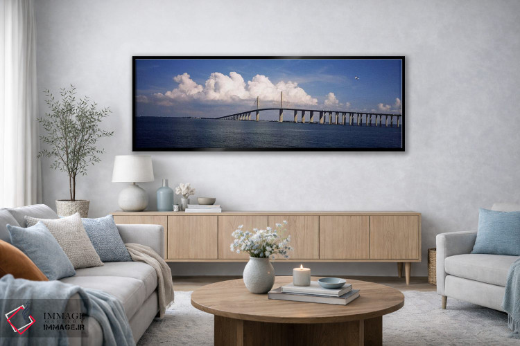 تابلو دکوراتیو Sunshine Skyway Bridge, Tampa Bay, Gulf of Mexico, Flor… اثر پانورامیک ایمجز - D3B
