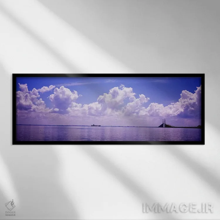 تابلو دکوراتیو Sunshine Skyway Bridge, Tampa Bay, Gulf of Mexico, Flor… اثر پانورامیک ایمجز - نمای قابدار مشکی